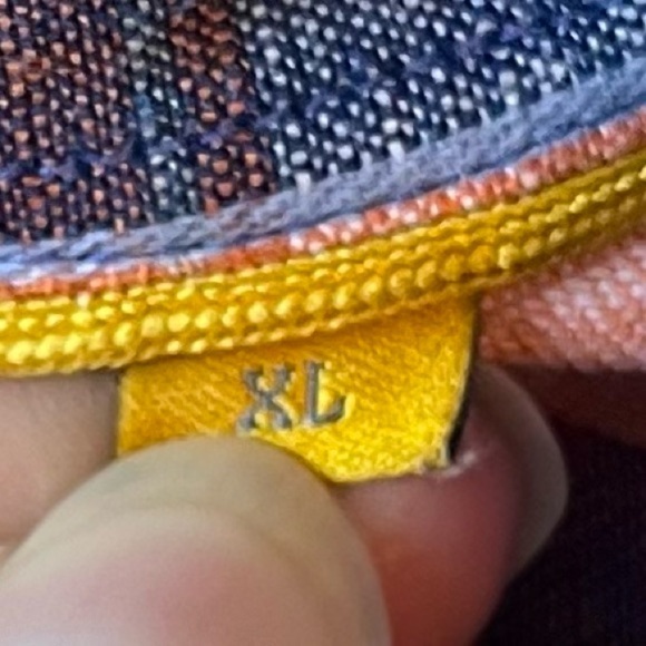 Robert Talbott Carmel plaid button-down shirt. Blue orange white. Men’s XL. - Picture 6 of 8